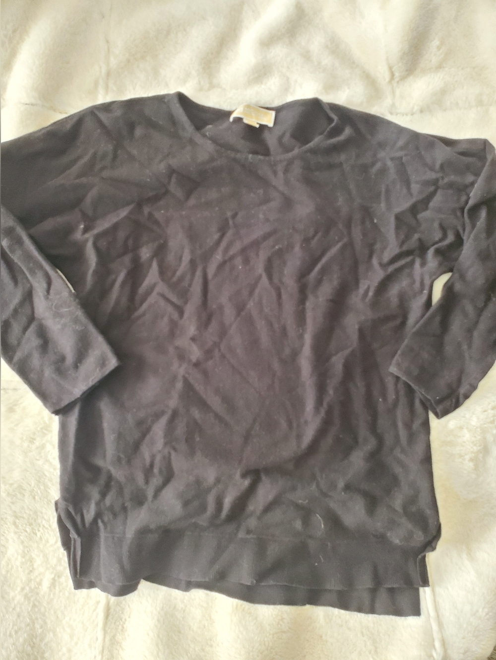 Michael Kors Black Crewneck Pullover Sweater